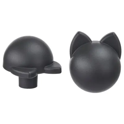 IKEA GREJSIMOJS (ИКЕА ГРЕЙСИМОЙС) — Ручка-кнопка, 2 шт., антрацит/кошка 38 мм
