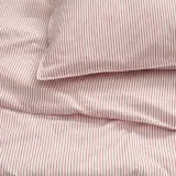 IKEA SOLFIBBLA (ИКЕА СОЛФИББЛА) — Пододеяльник и наволочка, белый/красный в полоску 150х200/50х60 см — фото 2
