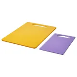 IKEA BERGTUNGA (ИКЕА БЕРГТУНГА) — Разделочные доски, 2 шт., ярко-желтый/лиловый — фото 1