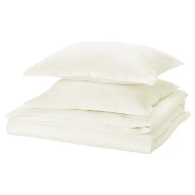 IKEA LUKTVICKER (ИКЕА ЛУКТВИКЕР) — Пододеяльник и 2 наволочки, белый 200x200/50x60 см