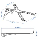 IKEA LÅNESPELARE (ИКЕА ЛОНЕСПЕЛАРЕ) - Подставка для ноутбука - складная/синяя — фото 3