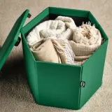 IKEA KJUGE (ИКЕА КЙУГЕ) - Пуф с отделением для хранения - Виссле насыщенный зелёный — фото 4