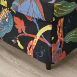 IKEA STRANDMON (ИКЕА СТРАНДМОН) — Чехол на пуф-подставку для ног, Стигсбо разноцветный/чёрный — фото 2