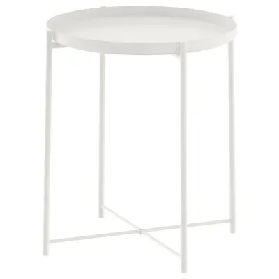 IKEA GLADOM (ИКЕА ГЛАДОМ) — Столик с подносом, белый 45х53 см