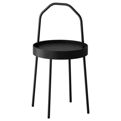 IKEA BURVIK (ИКЕА БУРВИК) — Столик, черный 38 см