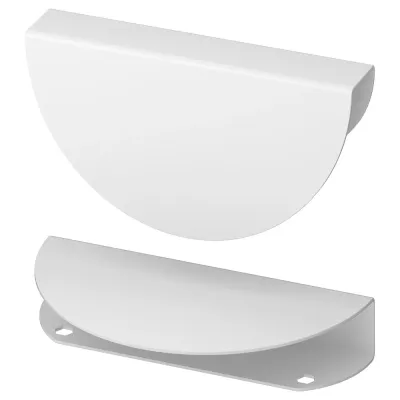 IKEA BEGRIPA (ИКЕА БЕГРИПА) — Ручка, белый/полукруглая 130 мм