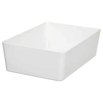 IKEA KUGGIS (ИКЕА КУГГИС) — Контейнер, белый 18x26x8 см