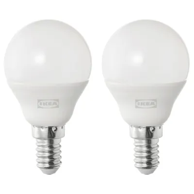 IKEA SOLHETTA (ИКЕА СОЛХЕТТА) — Лампа светодиодная E14 470 люмен — шар опаловый белый