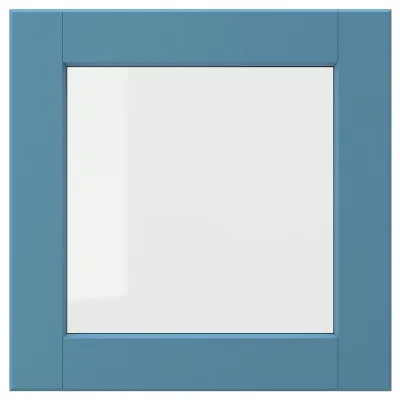 IKEA LERHYTTAN (ИКЕА ЛЕРХЙТТАН) — Дверь стеклянная, синий 40x40 см