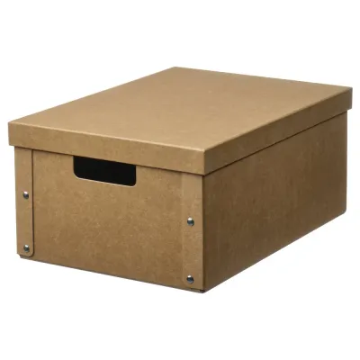 IKEA GÄRDESGÅRD (ИКЕА ГЭРДЕСГОРД) — Коробка с крышкой, натуральный 25x35x16 см