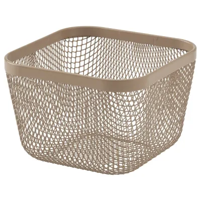 IKEA 365+ (ИКЕА 365+) — Корзина для продуктов, металл/светлый серо-коричневый 14x14x10 см
