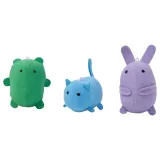IKEA GREJSIMOJS (ИКЕА ГРЕЙСИМОЙС) — Мягкая игрушка, 3 шт., кот кролик/медведь разноцветный — фото 1