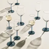 IKEA RÖDRÄKA (ИКЕА РЁДРЭКА) — Бокал для вина, сине-серый/прозрачное стекло 50 cl — фото 4
