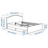 IKEA RAMNEFJÄLL (ИКЕА РАМНЕФЙЭЛЛ) — Чехол для каркаса кровати, Kilanda темно-синий 140х200 см — фото 8