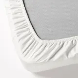 IKEA DVALA (ИКЕА ДВАЛА) — Простыня на резинке, белый 160х200 см — фото 6