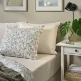 IKEA VÅRVIAL (ИКЕА ВОРВИАЛ) — Простыня на резинке, бежевая 80x200 см — фото 3