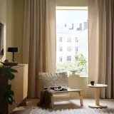 IKEA SANELA (ИКЕА САНЕЛА) — Штора, 2 шт., светло-бежевая на ленте 140x260 см — фото 2