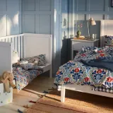 IKEA SÄTERVIDE (ИКЕА СЭТЕРВИДЕ) — Пододеяльник и 2 наволочки, разноцветный цветочный узор 200x200/50x60 см — фото 4