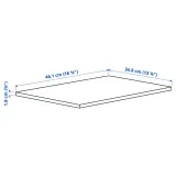 IKEA KOMPLEMENT (ИКЕА КОМПЛИМЕНТ) — Полка, имитация дуба, беленого белым, 50x35 см — фото 4