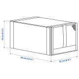 IKEA SKUBB (ИКЕА СКУББ) — Коробка для обуви, темно-серый 22х34х16 см — фото 6