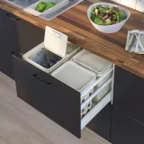 IKEA HÅLLBAR (ИКЕА ХОЛЛБАР) — Ведро с крышкой для биоотходов, светло-серый 10 л — фото 7