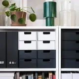 IKEA FJÄDERHARV (ИКЕА ФЙЭДЕРХАРВ) — Мини-комод 2 ящика, антрацит 16x25 см — фото 3
