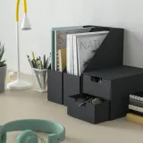 IKEA FJÄDERHARV (ИКЕА ФЙЭДЕРХАРВ) — Мини-комод 2 ящика, антрацит 16x25 см — фото 5