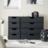 IKEA FJÄDERHARV (ИКЕА ФЙЭДЕРХАРВ) — Мини-комод 2 ящика, антрацит 16x25 см — фото 6