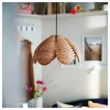 IKEA SANDKORN (ИКЕА САНДКОРН) — Плафон подвесного светильника, ручная работа/ротанг 45 см — фото 4