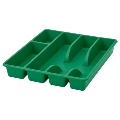 IKEA SMÄCKER (ИКЕА СМЭКЕР) — Вставка для столовых приборов, ярко-зеленый 31х26 см