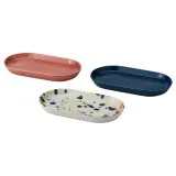 IKEA RÖDSNULTRA (ИКЕА РЁДСНУЛТРА) — Блюдо, разные узоры 20х11 см — фото 1