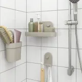 IKEA ÖBONÄS (ИКЕА ЁБОНЭС) — Тройной крючок на присоске, серо-бежевый 7х11 см — фото 3