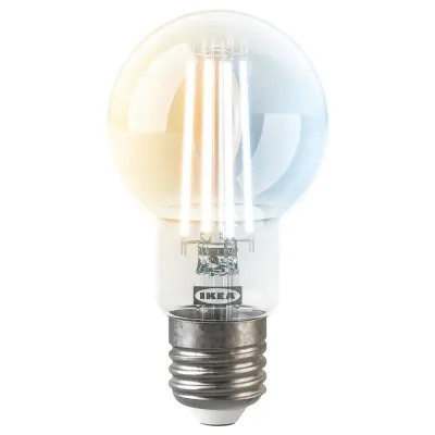 IKEA KAJPLATS (ИКЕА КАЙПЛАТС) — Лампочка LED E27 470 люмен, умная белый спектр/прозрачная/шар