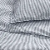 IKEA SOLFIBBLA (ИКЕА СОЛФИББЛА) — Пододеяльник и наволочка, белый синий/полоска 150х200/50х60 см — фото 2