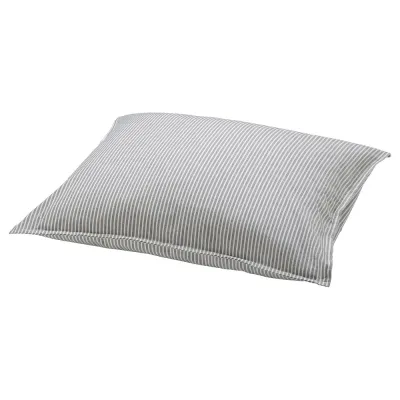 IKEA SOLFIBBLA (ИКЕА СОЛФИББЛА) — Наволочка, серая белая/в полоску 50x60 см