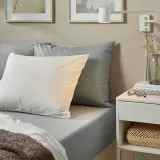 IKEA DVALA (ИКЕА ДВАЛА) — Простыня на резинке, серый 180x200 см — фото 3