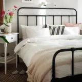 IKEA BANDKNIPPE (ИКЕА БАНДКНИППЕ) — Пододеяльник и наволочка, белый/зелёный 150x200/50x60 см — фото 3