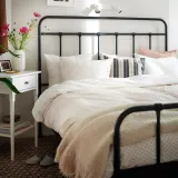 IKEA BANDKNIPPE (ИКЕА БАНДКНИППЕ) — Пододеяльник и наволочка — белый/бежевый 150х200/50х60 см — фото 3
