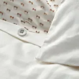 IKEA BANDKNIPPE (ИКЕА БАНДКНИППЕ) — Пододеяльник и наволочка — белый/бежевый 150х200/50х60 см — фото 4