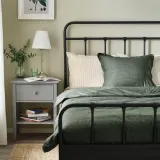 IKEA LUKTVICKER (ИКЕА ЛУКТВИКЕР) — Пододеяльник и 2 наволочки, тёмно-зелёный 200x200/50x60 см — фото 4