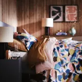 IKEA VIDEOXBÄR (ИКЕА ВИДЕОКСБЭР) — Пододеяльник и наволочка, белый/разноцветный 150х200/50х60 см — фото 3
