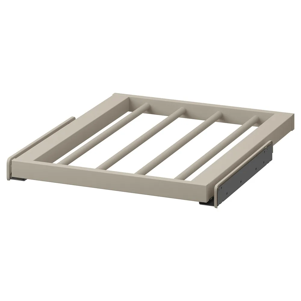 IKEA KOMPLEMENT (ИКЕА КОМПЛИМЕНТ) — Выдвижная вешалка для брюк, серо-бежевый 50x58 см