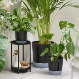 IKEA VÅRDTRÄD (ИКЕА ВОРДТРЭД) — Кашпо с автополивом, для дома/улицы прозрачный/антрацит 15 см — фото 7