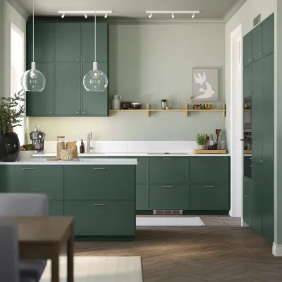 IKEA ASPUDDEN (ИКЕА АСПУДДЕН) — Дверь, темный серо-зеленый 40х40 см