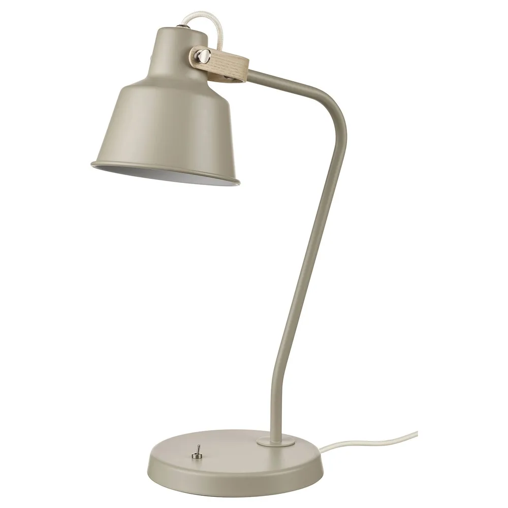 IKEA SJÖMAKT (ИКЕА ШЁМАКТ) — Лампа настольная, бежевая/ясень