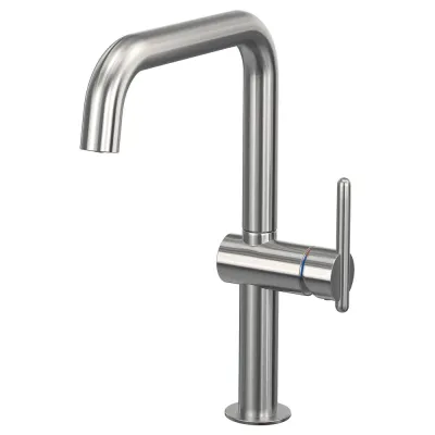 IKEA MÖRKASJÖN (ИКЕА МЁРКАШЁН) — Смеситель кухонный с боковой рукояткой, стальной