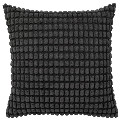 IKEA SVARTPOPPEL (ИКЕА СВАРТПОППЕЛ) — Чехол на подушку, антрацит 50x50 см