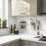 IKEA ÖBONÄS (ИКЕА ЁБОНЭС) — Контейнер на присоске, серо-бежевый — фото 4
