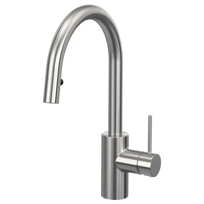 IKEA SALLSJÖN (ИКЕА САЛЛШЁН) — Смеситель для кухни с выдвижным изливом, стальной