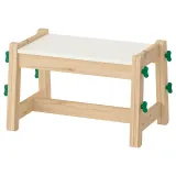 IKEA FLISAT (ИКЕА ФЛИСАТ) — Скамья детская, регулировка высоты/зелёная — фото 1